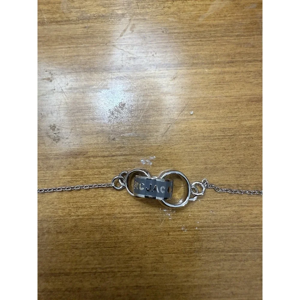 Marc Jacob's Silver double ring‎ necklace